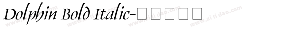 Dolphin Bold Italic字体转换